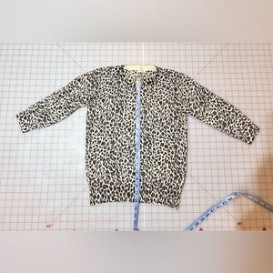 J. Crew Kids Leopard Print Sweater - Black and Cream